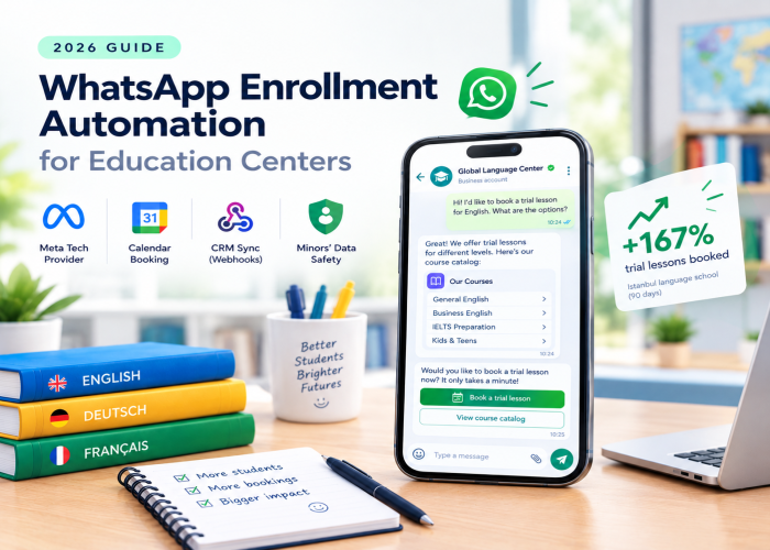Təhsil mərkəzləri üçün WhatsApp qeydiyyat avtomatlaşdırması: 2026 bələdçisi